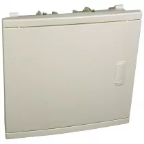 legrand-coffret modulaire encastr&eacute; 1 rang&eacute;e 12+2 modules - porte isolante galb&eacute;e blanche (001511)
