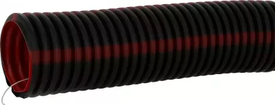 legrand-conduit tpc �75mm petite longueur - tire-fils courants forts -noir bandes rouges (01575)
