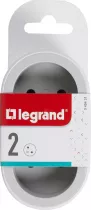legrand-fiche 2x2p+t frontales 16a 230v 3680w - blanc/gris (049431)