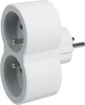 legrand-fiche 2x2p+t frontales 16a 230v 3680w - blanc/gris (049431)