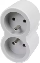 legrand-fiche 2x2p+t frontales 16a 230v 3680w - blanc/gris (049431)