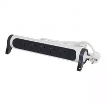 legrand-rallonge 5x2p+t surface avec interrupteur et cordon 1,5m 3g 1mm&sup2; - blanc/gris (049450)