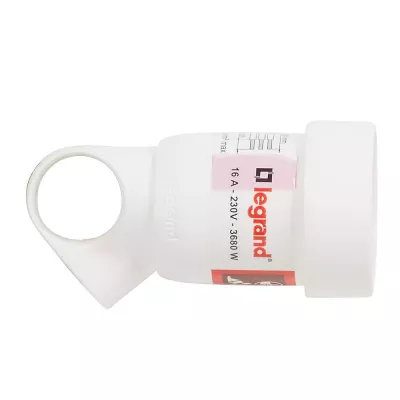 legrand-prolongateur plastique 2p+t 16a � anneau avec �tiquette avec gencod - blanc (050104)