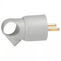 legrand-fiche plastique 2p+t 16a &agrave; anneau avec &eacute;tiquette avec gencod - gris (050105)