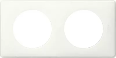 legrand-plaque c�liane laqu� 2 postes - finition blanc (066632)