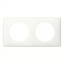legrand-plaque c&eacute;liane laqu&eacute; 2 postes - finition blanc (066632)