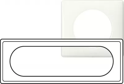legrand-plaque c�liane laqu� 6 � 8 modules - finition blanc (066636)