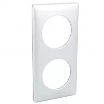 legrand-plaque c&eacute;liane 2 postes finition alu naturel (066782)