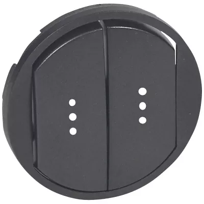 legrand-enjoliveur c�liane double inter, va-et-vient ou poussoir � voyant - graphite (067904)