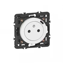 legrand-prise surface c&eacute;liane avec prise usb en face avant type-c - 7,5w - blanc (068127)