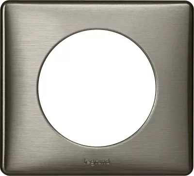 legrand-plaque c�liane m�tal 1 poste - finition tungst�ne (068971)