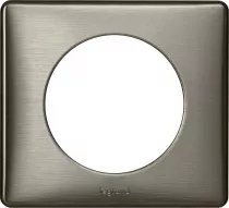 legrand-plaque c&eacute;liane m&eacute;tal 1 poste - finition tungst&egrave;ne (068971)