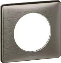 legrand-plaque c&eacute;liane m&eacute;tal 1 poste - finition tungst&egrave;ne (068971)