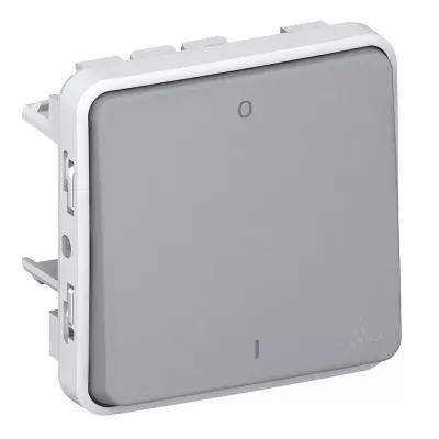 legrand-interrupteur bipolaire �tanche plexo composable ip55 10ax 250v - gris (069530)