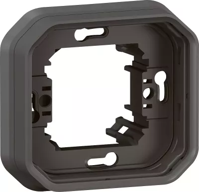 legrand-support plaque encastr� 1 poste plexo anthracite (069606l)