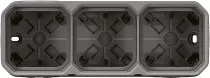 legrand-bo&icirc;tier saillie &agrave; embouts 3 postes horizontaux et verticaux plexo gris (069680l)