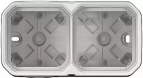 legrand-bo&icirc;tier saillie &agrave; embouts 2 postes horizontaux et verticaux plexo blanc (069690l)
