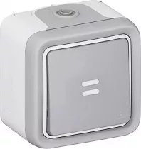 legrand-interrupteur ou va-et-vient t&eacute;moin &eacute;tanche plexo complet ip55 saillie - gris (069710)