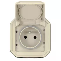 legrand-prise de courant 2p+t plexo complet saillie sable (069776l)