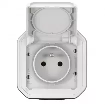 legrand-prise de courant 2p+t plexo complet saillie blanc (069781l)