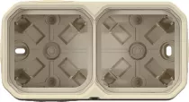 legrand-bo&icirc;tier saillie &agrave; embouts 2 postes horizontaux et verticaux plexo sable (069867l)