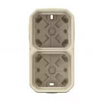 legrand-bo&icirc;tier saillie &agrave; embouts 2 postes horizontaux et verticaux plexo sable (069867l)