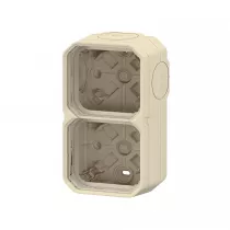 legrand-bo&icirc;tier saillie &agrave; embouts 2 postes horizontaux et verticaux plexo sable (069867l)