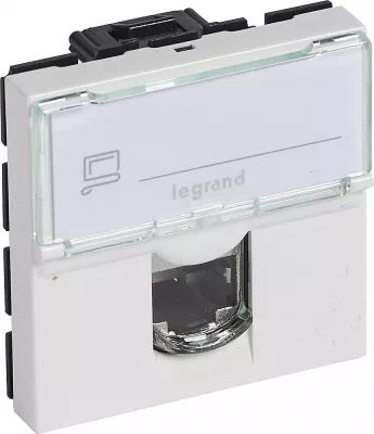 legrand-prise rj45 cat�gorie 6 utp mosaic 2 modules - blanc (076564)
