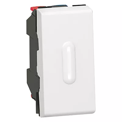 legrand-poussoir � voyant 6a 250v~ mosaic 1 module - blanc (077033)