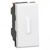 legrand-poussoir &agrave; voyant 6a 250v~ mosaic 1 module - blanc (077033)
