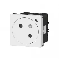 legrand-prise 2p+t surface &agrave; voyant mosaic link raccordement lat&eacute;ral 2 modules - blanc (077125l)