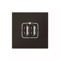 legrand-prises 2 usb type-a 2,4a 5v= 15w mosaic 2 modules 230v - noir mat (079194l)