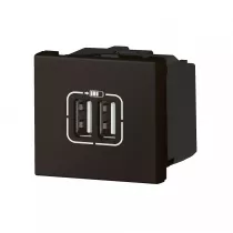 legrand-prises 2 usb type-a 2,4a 5v= 15w mosaic 2 modules 230v - noir mat (079194l)
