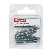 legrand-vis (x 10) pour encastrement profond boite mosaic (091490)