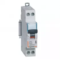 legrand-disjoncteur dnx&sup3; 4500 - vis/vis - u+n 230v~ 25a - 4,5ka - courbe d - 1 module (406804)