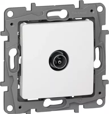 legrand-prise t�l�vision nilo� simple �toile blind�e - finition pur (664751)