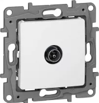 legrand-prise t&eacute;l&eacute;vision nilo&eacute; simple &eacute;toile blind&eacute;e - finition pur (664751)