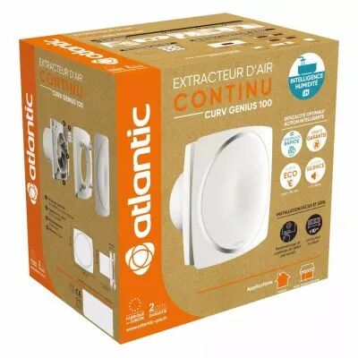 atlantic - curv genius 120 ih -extracteur individuel continu intelligent hygro diam�tre 120 (123250)