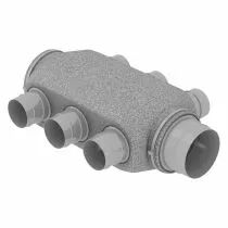 atlantic - neocd 160/80 r - caisson de distribution pour conduits souples reprise air vicie (412234)