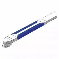 atlantic - pas r50 55x220 - piege a son pour conduit rectangulaire section 55 x 220 (460047)