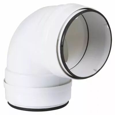 atlantic - cc 100 j - coude circullaire pvc diamtre 100 avec joint (460062)