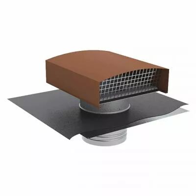 atlantic - ct 315 tuile - chapeau de toiture rouge pour sorties conduits diam�tre 315 (523645)