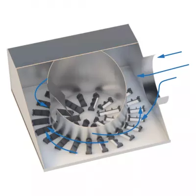 atlantic - dfh-b twin 675 - diffuseurs � jet h�lico�dal pl�num variable 675x675 isol� (529533)