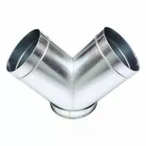 atlantic - culotte &agrave; 90&deg; - cu - diam&egrave;tre 125 mm vers 2 x 125 mm - acier galvanis&eacute; (533529)