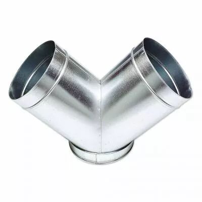 atlantic - culotte � 90� - cu - diam�tre 400 mm vers 2 x 400 mm - acier galvanis� (543100)