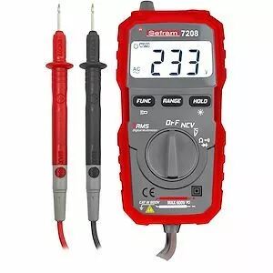 Multim�tre de poche TRMS SEFRAM7208, compact avec d�tection tension sans contact (SEFRAM7208)