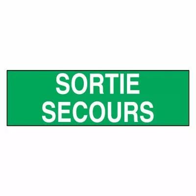 Pictogramme boitier AA avec inscription  Sortie Secours  (LUM10406)