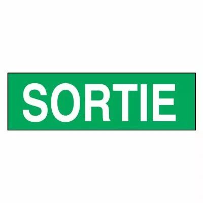 Pictogramme boitier AA avec inscription  Sortie  (LUM10407)