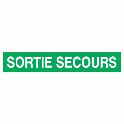 Pictogramme boitier AA avec inscription  Sortie Secours  hauteur 4cm (LUM10408)