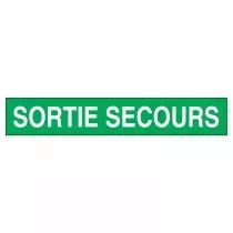 Pictogramme boitier AA avec inscription  Sortie Secours  hauteur 4cm (LUM10408)